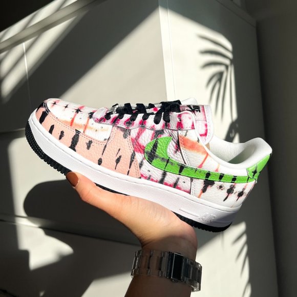RARE Nike Air Force 1 Black Tie Dye - Picture 5 of 7